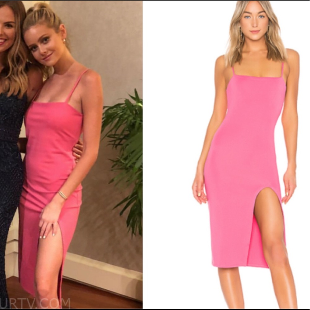Lover + Friends Pink Skylar Midi Dress Small